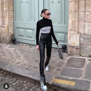 Boohoo Solid Turtleneck Shrug Long-sleeve Top